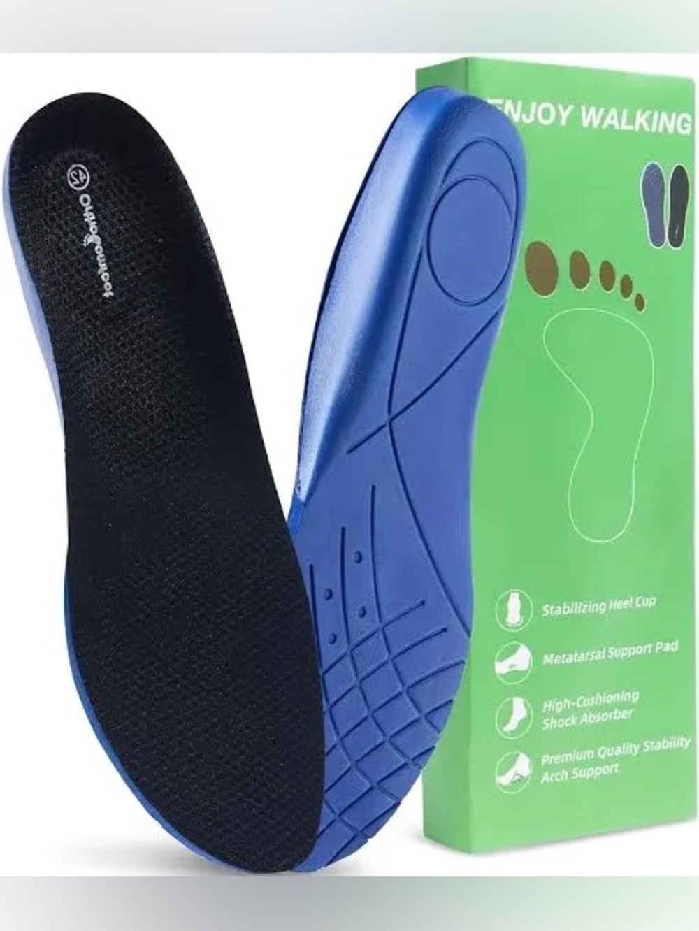 OrthoComfoot Plantar Fasciitis Insoles Size 46